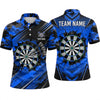 Maxcorners Darts Polo Shirt Camouflage Texture Cracked Wall Speed Lines Halftone Pattern Target Board Multi Options Personalized Name, Team Name Unisex 3D Shirt (5 Colors)