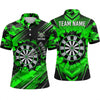 Maxcorners Darts Polo Shirt Camouflage Texture Cracked Wall Speed Lines Halftone Pattern Target Board Multi Options Personalized Name, Team Name Unisex 3D Shirt (5 Colors)