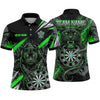 Maxcorners Darts Polo Shirt Fierce Black Panther Mascot Claws Lightning Smoke Target Board Multi Options Personalized Name, Team Name Unisex 3D Shirt (5 Colors)