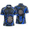 Maxcorners Darts Polo Shirt Geometric Camo Pattern Arrow Lines Paint Splatter Target Board Multi Options Personalized Name, Team Name Unisex 3D Shirt (5 Colors)