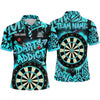 Maxcorners Darts Polo Shirt Darts Addict Text Street Graffiti Dripping Paint Arrow Target Board Multi Options Personalized Name, Team Name Unisex 3D Shirt (5 Colors)