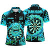 Maxcorners Darts Polo Shirt Slime Monster Face Dripping Goo Street Graffiti Splatter Target Board Multi Options Personalized Name, Team Name Unisex 3D Shirt (5 Colors)