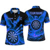 Maxcorners Darts Polo Shirt Phoenix Bird Flying Fire Wings Flame Energy Target Board Multi Options Personalized Name, Team Name Unisex 3D Shirt (5 Colors)
