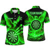 Maxcorners Darts Polo Shirt Phoenix Bird Flying Fire Wings Flame Energy Target Board Multi Options Personalized Name, Team Name Unisex 3D Shirt (5 Colors)