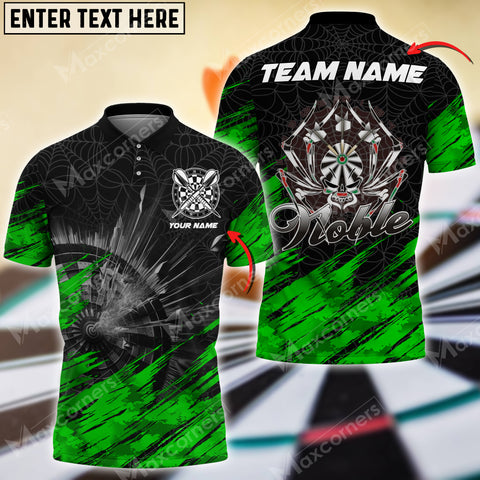 Maxcorners Darts Sprider Pattern Color Options Personalized Name, Team Name Unisex 3D Shirt