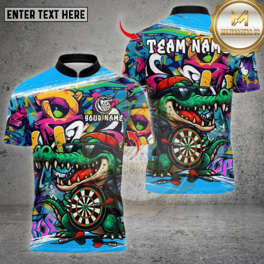 Maxcorners Dartboard Multicolor Options Personalized Name, Team Name 3D Shirt (4 Colors)