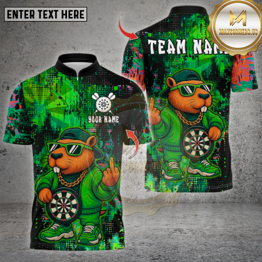 Maxcorners Dartboard Multicolor Options Personalized Name, Team Name 3D Shirt (4 Colors)