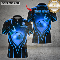 Maxcorners Bowling Multicolor Options Personalized Name, Team Name Unisex 3D Shirt