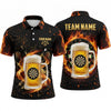 Maxcorners Darts Polo Shirt Frothy Beer Mug Foamy Drink Splatter Sparks Target Board Multi Options Personalized Name, Team Name Unisex 3D Shirt (5 Colors)