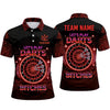 Maxcorners Darts Polo Shirt Let's Play Darts Text Retro Neon Synthwave Grid Target Board Multi Options Personalized Name, Team Name Unisex 3D Shirt (5 Colors)