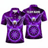 Maxcorners Darts Polo Shirt Bald Eagle Wings Spread Lightning Bolts Stars Target Board Multi Options Personalized Name, Team Name Unisex 3D Shirt (5 Colors)