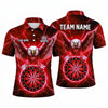 Maxcorners Darts Polo Shirt Bald Eagle Wings Spread Lightning Bolts Stars Target Board Multi Options Personalized Name, Team Name Unisex 3D Shirt (5 Colors)