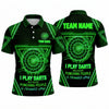 Maxcorners Darts Polo Shirt I Play Darts Punching People Quote Glowing Neon Triangle Grid Target Board Multi Options Personalized Name, Team Name Unisex 3D Shirt (5 Colors)