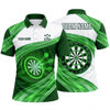 Maxcorners Darts Polo Shirt Smooth Wavy Motion Dynamic Curved Stripes Speed Target Board Multi Options Personalized Name, Team Name Unisex 3D Shirt (5 Colors)
