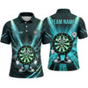 Maxcorners Darts Polo Shirt Funny Mascot Target Board Character Smiling Gloves Sneakers Speed Burst Multi Options Personalized Name, Team Name Unisex 3D Shirt (5 Colors)