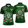 Maxcorners Darts Polo Shirt Cartoon Target Character Eyeglasses Sneakers Retro Neon Splatter Multi Options Personalized Name, Team Name Unisex 3D Shirt (5 Colors)
