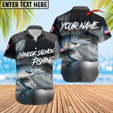 Maxcorner Chinook Personalized Fishing Water Flow 3D Hawaiian Shirt