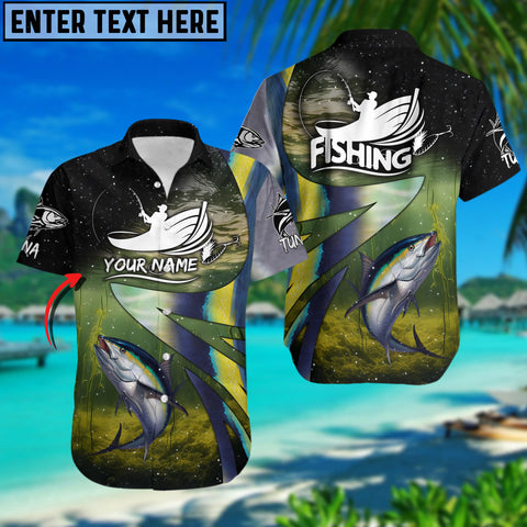 Maxcorners Fishing Tuna Skin Customize Name 3D Shirts