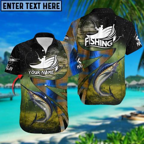 Maxcorners Fishing Marlin Skin Customize Name 3D Shirts