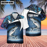 Maxcorners Fishing Chinook Personalized All Over Print 3D Hawaiian Shirt