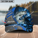 Maxcorners Stripped Bass Fishing Blue Smoke Pattern Personalized Classic 3D Cap