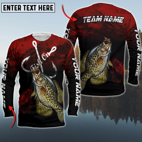 Maxcorner Crappie Fishing  Personalized 3D Long Sleeve Shirt