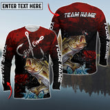 Maxcorner Large Mouth Bass Fishing  Personalized 3D Long Sleeve Shirt