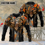 Maxcorners Orange Custom Name Deer Hunting Jersey Sport Pattern Shirt 3D All Over Printed Clothes