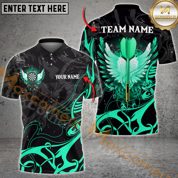 Maxcorners Darts Arrow With Beautiful Wing Personalized Name, Team Name 3D Shirt (6 colors)