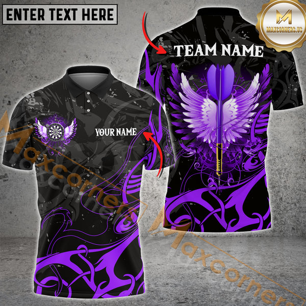 Maxcorners Darts Arrow With Beautiful Wing Personalized Name, Team Name 3D Shirt (6 colors)