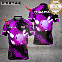 Maxcorners Bowling Flame Strike Fire Multicolor Options Personalized Name, Team Name Unisex 3D Shirt