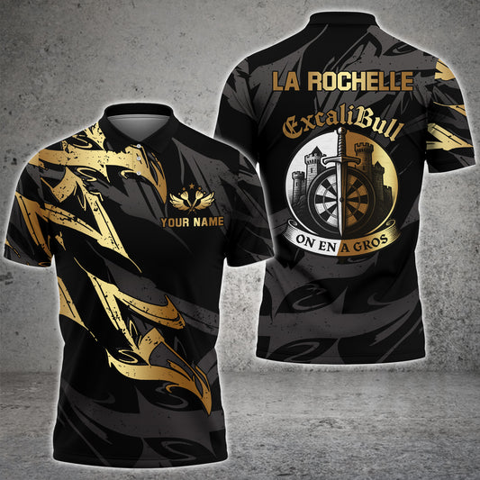 Maxcorners Premium Golden Dartboard Darts Sport Jersey Pattern Multicolor Options Personalized Name, Team Name 3D Shirt For Julien