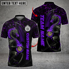 Maxcorners Darts Dragon Color Options Custom Name, Team Name Unisex 3D Shirt