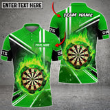 Maxcorners Darts Flame Color Options Personalized Name, Team Name Unisex 3D Shirt