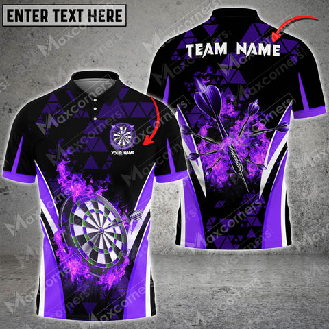 Maxcorners Darts Flame Color Options Personalized Name, Team Name 3D Shirt