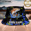 Maxcorners Fishing Black Neon Splash Personalized 3D Bucket Hat (12 Fish Species)