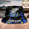 Maxcorners Fishing Black Neon Splash Personalized 3D Bucket Hat (12 Fish Species)