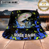Maxcorners Fishing Black Neon Splash Personalized 3D Bucket Hat (12 Fish Species)