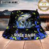Maxcorners Fishing Black Neon Splash Personalized 3D Bucket Hat (12 Fish Species)