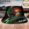 Maxcorners Fishing Skull Angler Sunset Personalized 3D Bucket Hat (12 Fish Species)