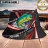 Maxcorners Fishing Red Black Lure Stripe Personalized 3D Bucket Hat (12 Fish Species)