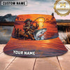 Maxcorners Fishing Pirate Sunset Angler Personalized 3D Bucket Hat (12 Fish Species)