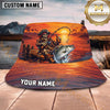 Maxcorners Fishing Pirate Sunset Angler Personalized 3D Bucket Hat (12 Fish Species)