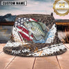 Maxcorners Fishing Camo Splash Lure Personalized 3D Bucket Hat (12 Fish Species)