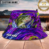 Maxcorners Fishing Purple Neon Lure Splash Personalized 3D Bucket Hat (12 Fish Species)