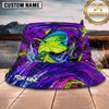 Maxcorners Fishing Purple Neon Lure Splash Personalized 3D Bucket Hat (12 Fish Species)