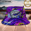 Maxcorners Fishing Purple Neon Lure Splash Personalized 3D Bucket Hat (12 Fish Species)