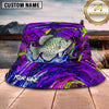 Maxcorners Fishing Purple Neon Lure Splash Personalized 3D Bucket Hat (12 Fish Species)