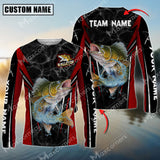 Maxcorner Walleye Fishing Mecha Pattern Personalized Name And Team Name Long Sweat Shirt