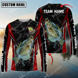 Maxcorner Crappie Fishing Mecha Pattern Personalized Name And Team Name Long Sweat Shirt